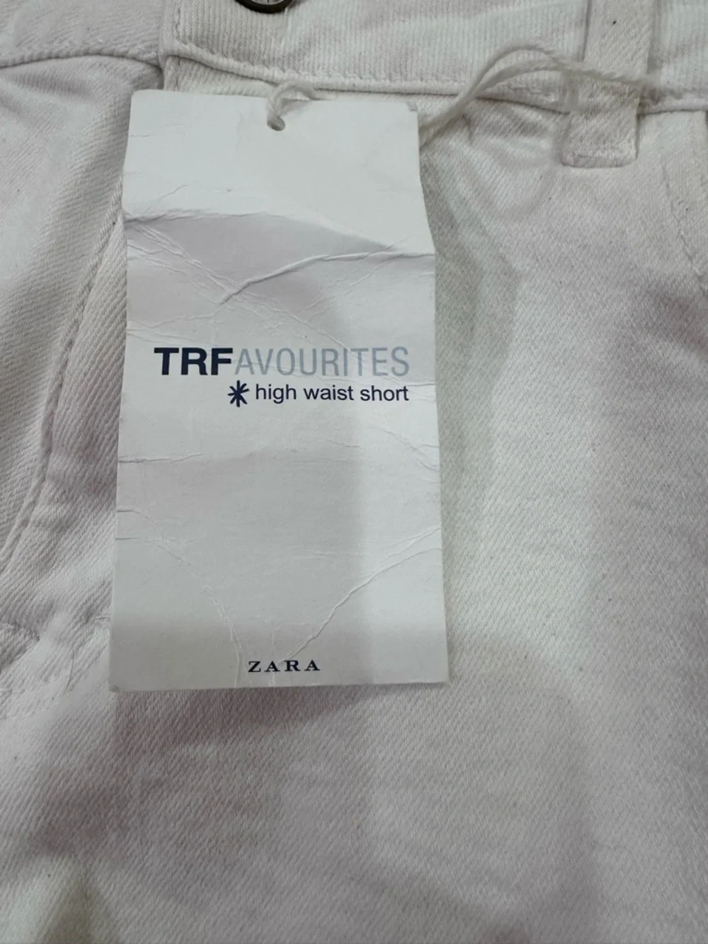 Women's Zara White  Denim Shorts